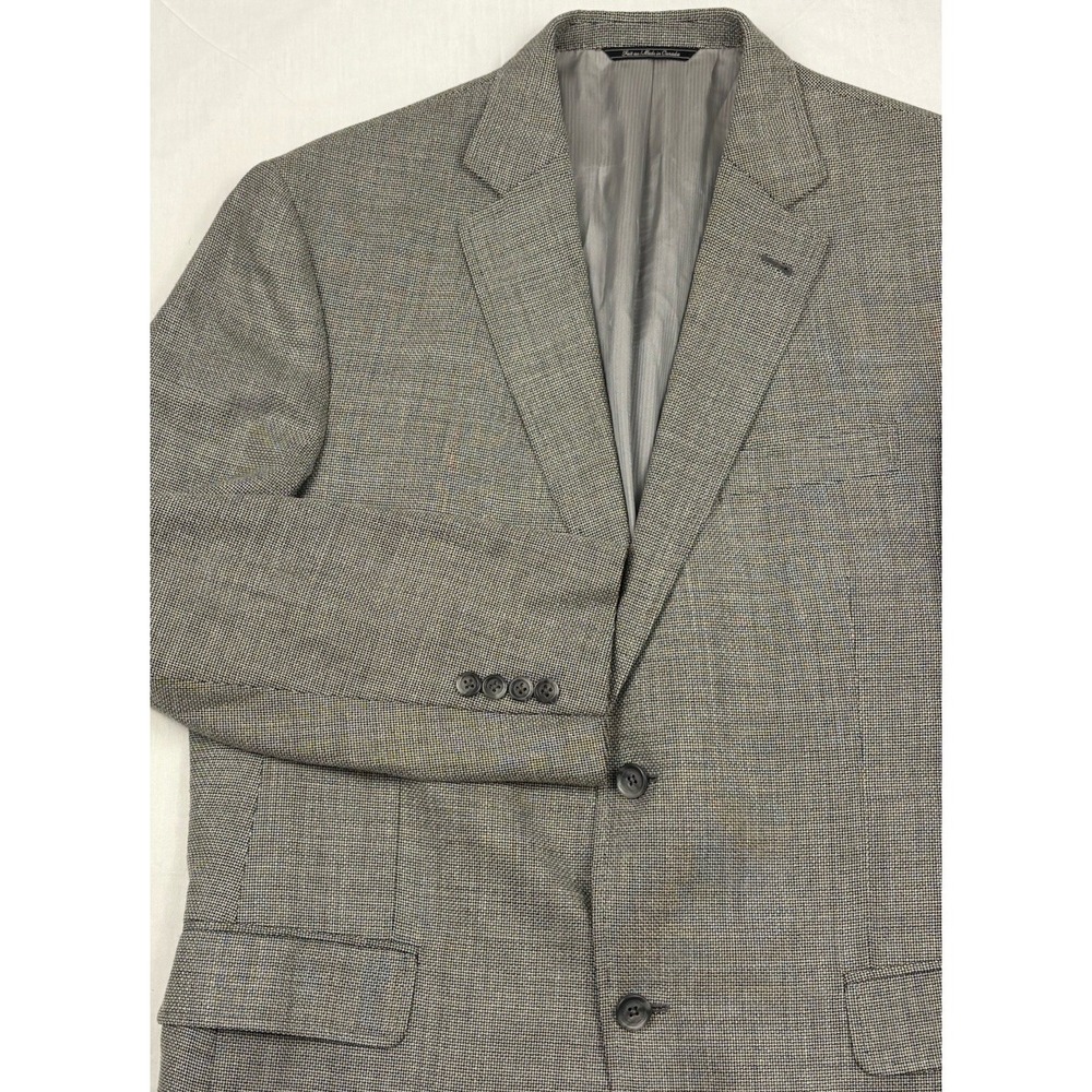 Jack Victor Muirwood Ticknors Silk/Wool Gray Basket Weave Sport Coat 42R EUC